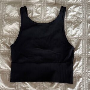 Lululemon Athletica Black Ribbed Tank Top